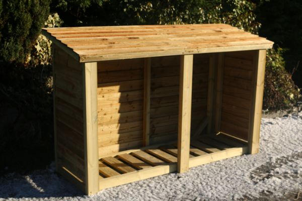 Heavy Duty Log Store - Timber - L67 x W190 x H150 cm - Minimal Assembly Required