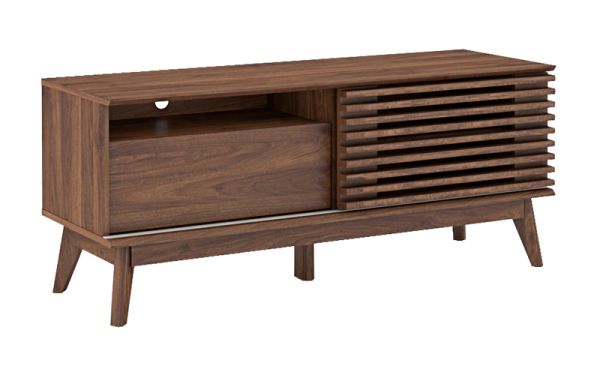 1.2m TV Cabinet - MDF - L40 x W118 x H50 cm - Dark Columbian Walnut