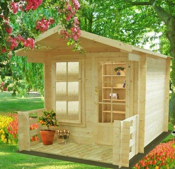 Maulden with veranda Log Cabin Home Office Garden Room Approx 7 x 7 Feet