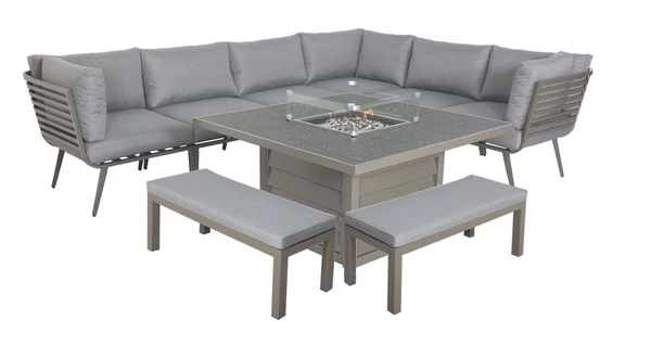 Mayfair Frame 8 Seater - Aluminium - H64 x W120 x L120 cm - Grey