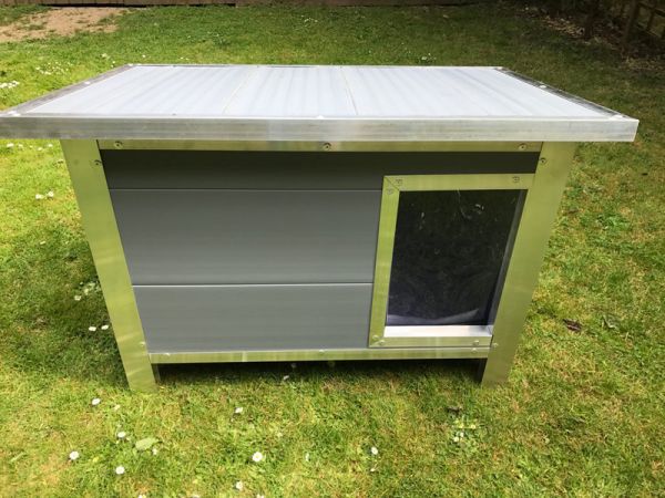 Kesgrave XXL dog kennel - L112.5 x W159 x H100 cm - Grey