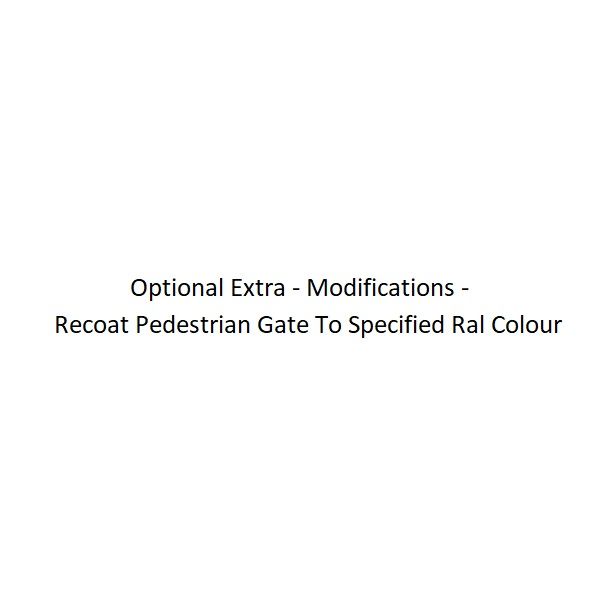 Modification - Recoat Pedestrian Gate To Specified Ral Colour