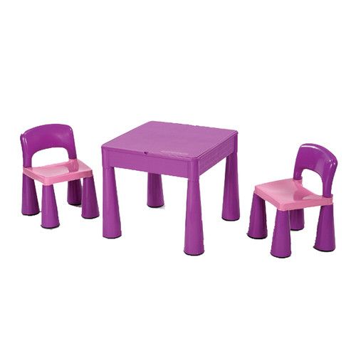Children's Multi - Purpose Table & Chairs Set - Purple