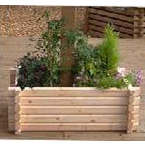 Buildround Rectangular Planter - Timber - L68.5 x W45.7 x H33 cm