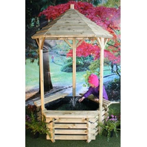 Wishing Well Fountain - Timber - W122 x H201 cm