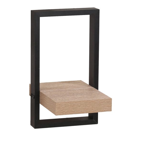 Nova Framed Floating Shelf Kit - 200 x 235 x 350 mm - Oak/ Black