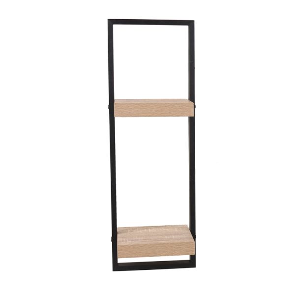 Nova Framed Double Floating Shelf Kit - 250 x 235 x 750 mm - Oak/ Black