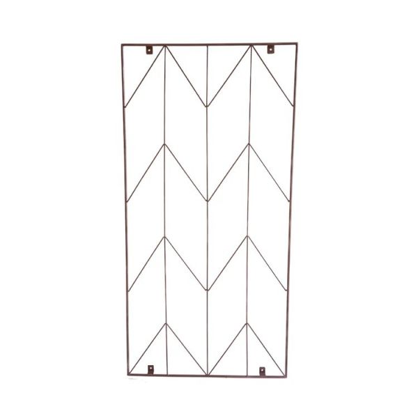 Outdoor Herringbone Trellis - Mild Steel - L120 x W3 x H60 cm - Bronze