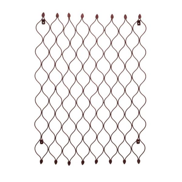 Outdoor Honeycomb Trellis - Mild Steel - L2.5 x W62 x H84 cm - Bronze