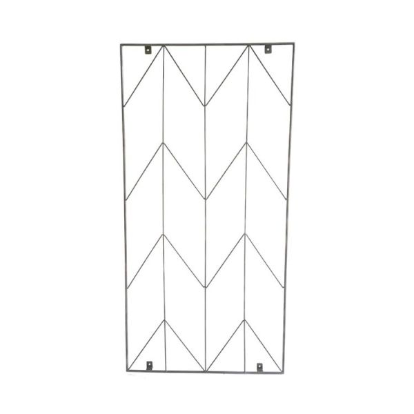 Outdoor Herringbone Trellis - Mild Steel - L120 x W3 x H60 cm - Zinc