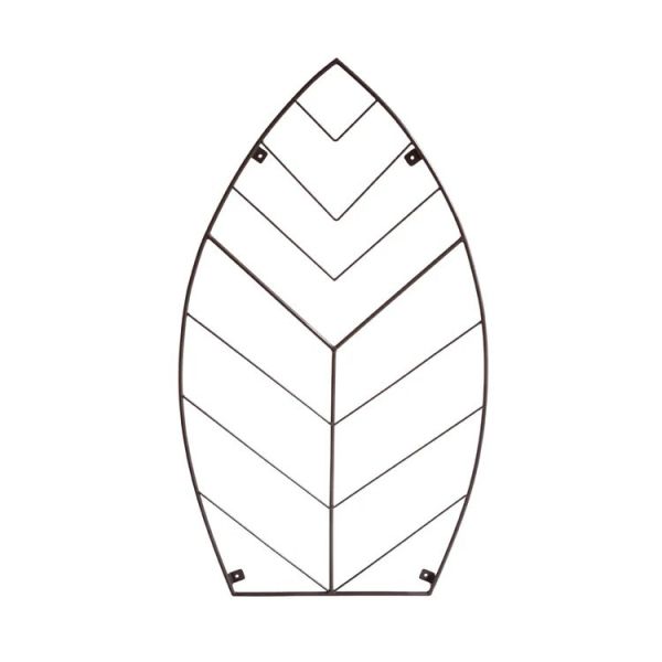 Outdoor Leaf Trellis - Mild Steel - L100 x W3 x H57 cm - Bronze