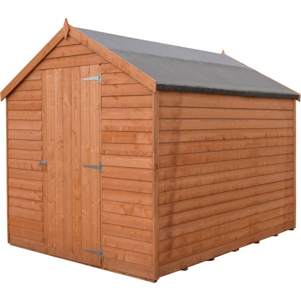 8 x 6 Feet Overlap Dip Treated Value Range Apex Shed Single Door