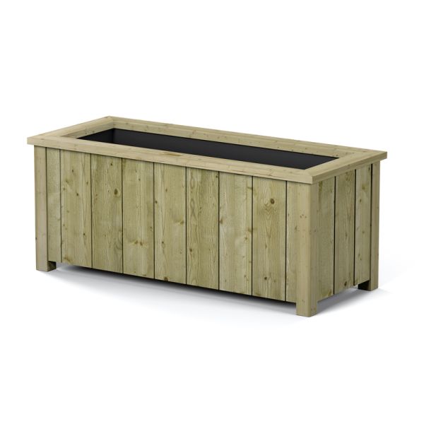 Heritage Medium Planter - Timber - L42 x W103 x H43 cm - Natural Timber Finish