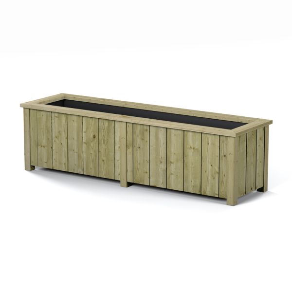 Heritage Large Planter - Timber - L42 x W153 x H43 cm - Natural Timber Finish