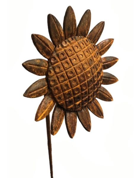 Sunflower 4Ft Plant Pin (Pack of 3) - Steel - W160 x H121.9 cm - Bare Metal/Ready to Rust