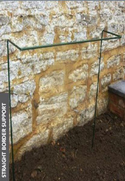 Straight Border Support Rust (Pack of 4) - L20 x W76.2 x H30 cm - Bare Metal/Ready to Rust