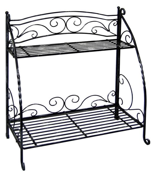 Folding Plant Stand 2 Shelf