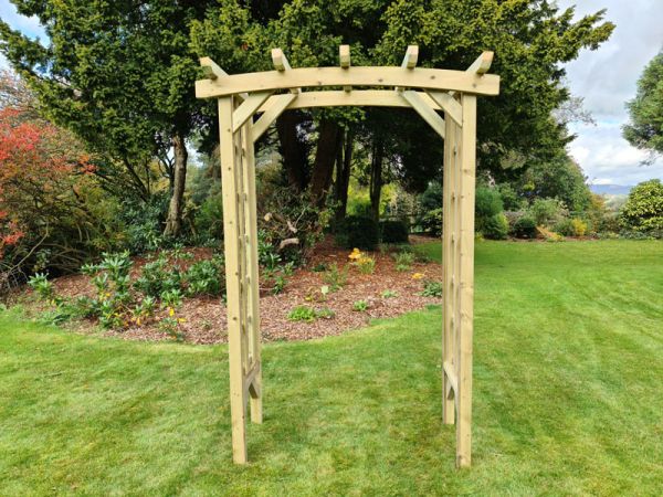 Ivy 3ft Wooden Arch - L50 x W90 x H210 cm - Minimal Assembly Required