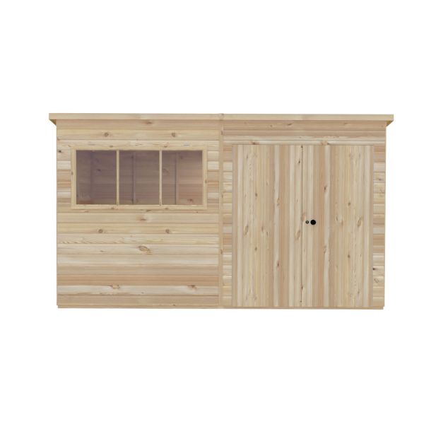 Ranger 12 x 6 Feet Double Door Shed - L179 x W359 x H213.9 cm