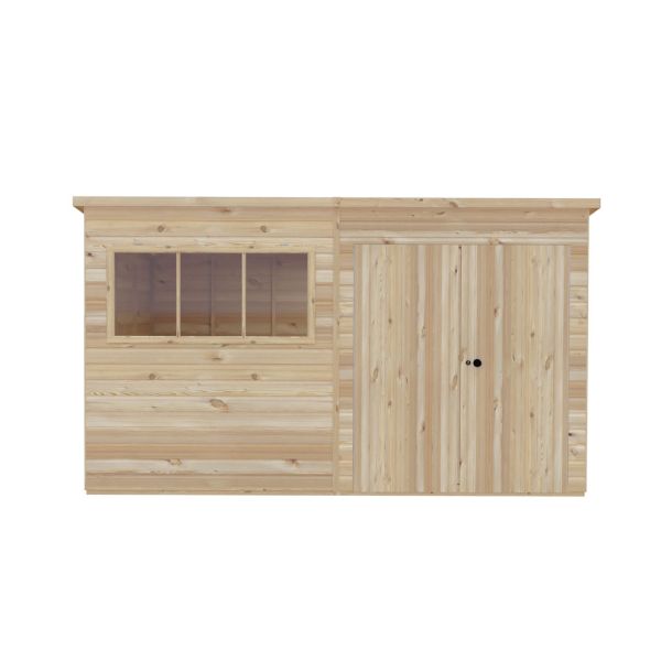 Ranger 12 x 8 Feet Double Door Shed - L239 x W359 x H213.9 cm