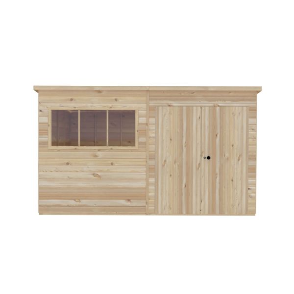 Ranger 12 x 10 Feet Double Door Shed - L299 x W359 x H213.9 cm