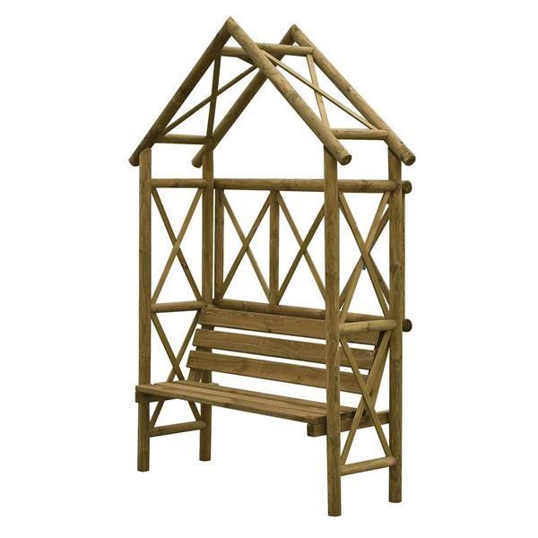 Rustic Seat Garden Chair - L560 x W154 x H232 cm