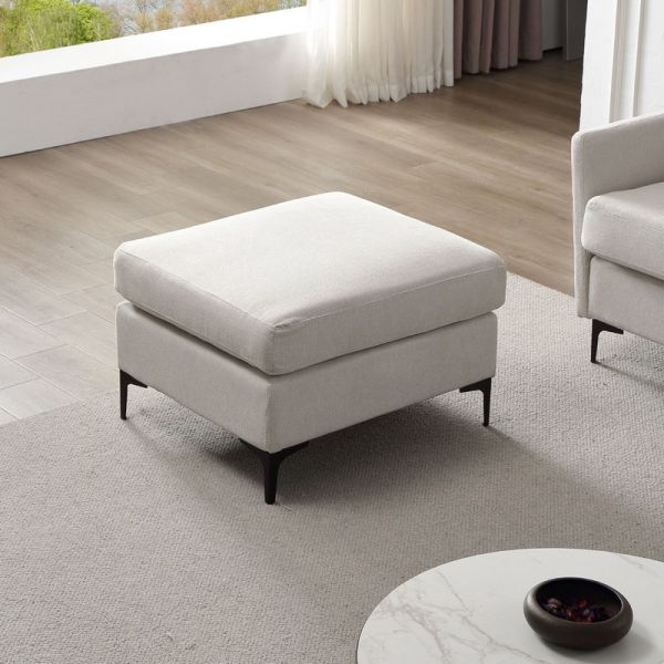 Ottoman for Boissiere Modular Sofa - L74 x W84 x H36 cm - Beige