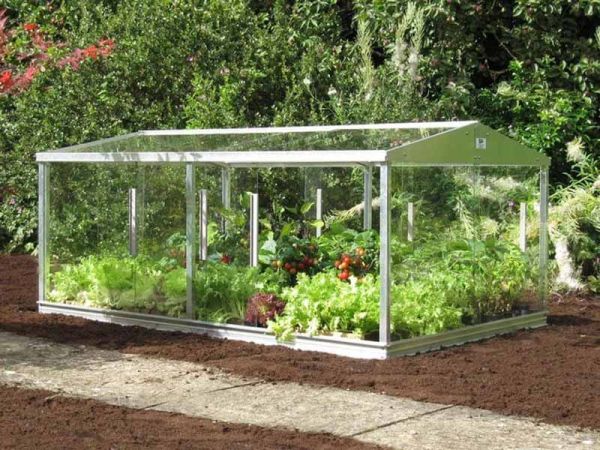 6 x 4 Feet Cold Frame - Aluminium/Glass - L183 x W121 x H82 cm - Cotswold Green