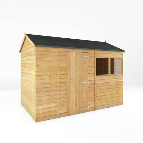 10 x 6 Feet Overlap Reverse Apex Shed - Timber - L190.5 x W299.4 x H221.8 cm - Brown