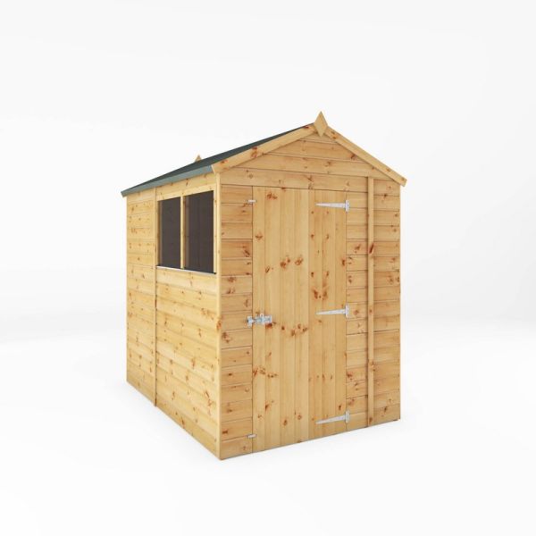 7 x 5 Feet Shiplap Apex Shed - Timber - L213.8 x W159.6 x H215.6 cm - Brown