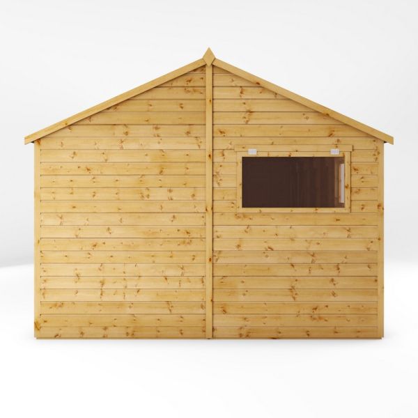 14 x 10 Feet Premium Shiplap Reverse Apex Workshop - Timber - L322.7 x W427.4 x H250.3 cm - Brown