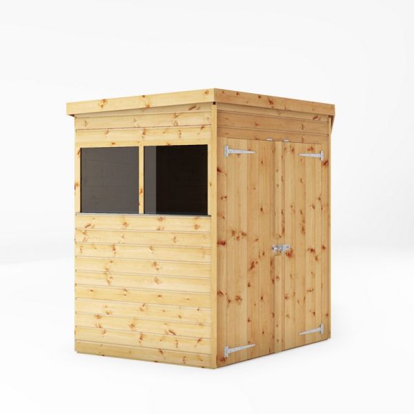 7 x 7 Feet Shiplap Corner Shed - Timber - L207.5 x W207.5 x H200.6 cm - Brown