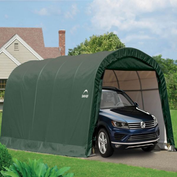 12x20 Round Top Auto Shelter - Steel - L610 x W370 x H240 cm