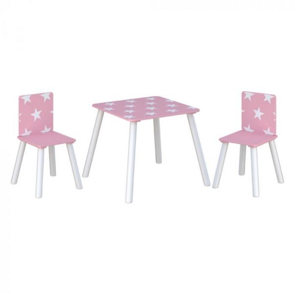 Star Table and Chairs Pink