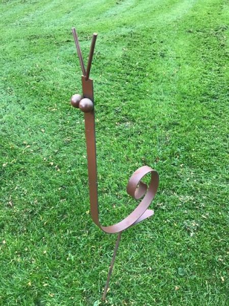 Snail Garden Art - Steel - W40.6 x H78.7 cm - Bare Metal/Ready to Rust