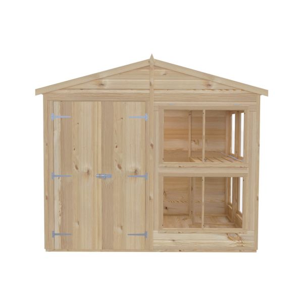 Sun Hut 8 x 6 Feet Potting Shed - L179 x W244.8 x H222.5 cm