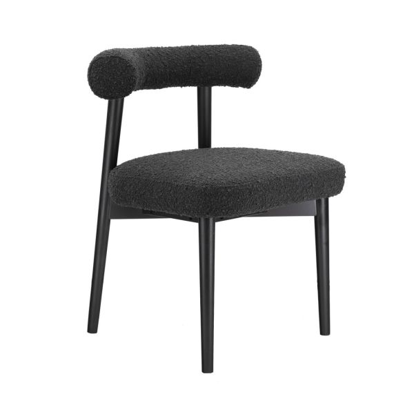 Spara Side Chair - Boucle - L52.8 x W58.4 x H72.1 cm - Black
