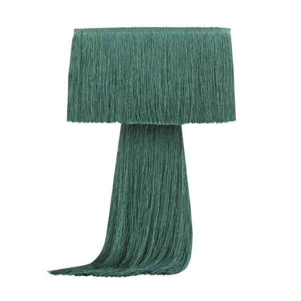 Atolla Tassel Table Lamp - Cotton - L25.4 x W25.4 x H36.8 cm - Emerald