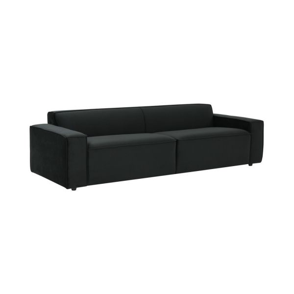 Olafur Sofa - Velvet - L90.9 x W245.1 x H67.1 cm - Black