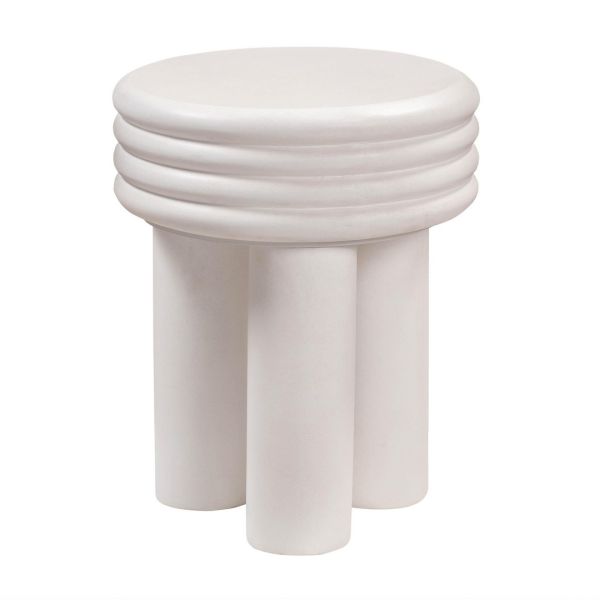 Delta Side Table - Concrete - L35.6 x W35.6 x H43.2 cm - Ivory