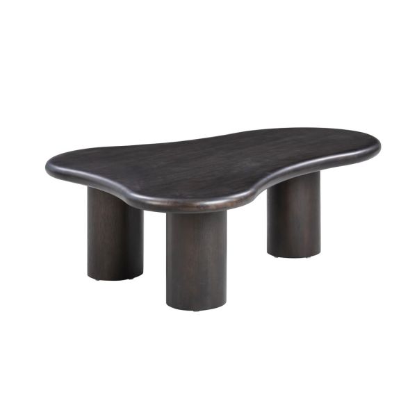 Gotham Onyx Coffee Table - Acacia/Acacia Veneer/Plywood - L91.4 x W121.9 x H39.6 cm - Black