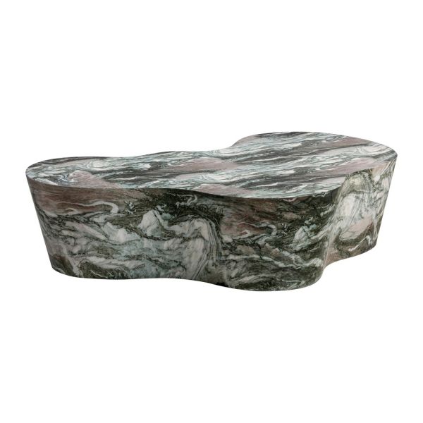 Slab Faux Marble Coffee Table - Concrete - L77 x W150.6 x H38.1 cm - Blush/Grey