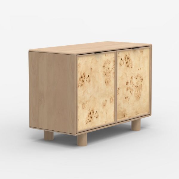 Urban Burl Two Doors Cabinet - Mango Wood/MDF/Veneer - L100 x W45 x H70 cm - Natural