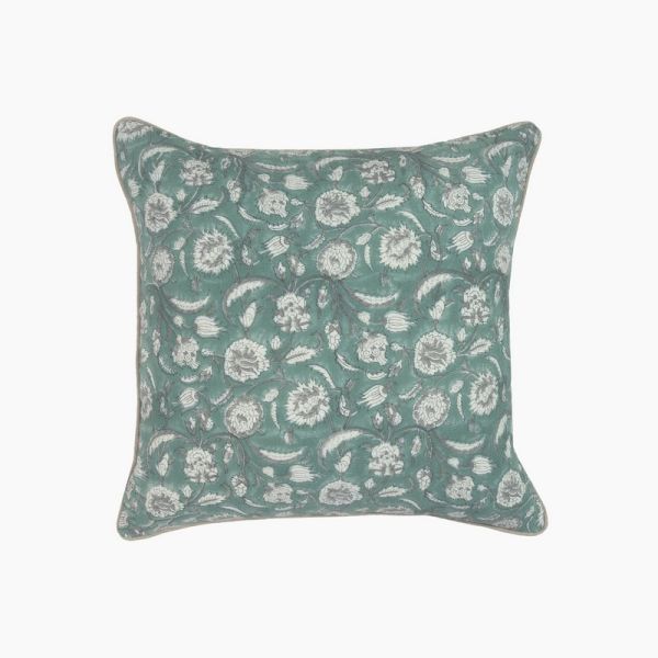 Isla Botanical Cushion - Cotton - L50 x W50 x H1 cm - Green