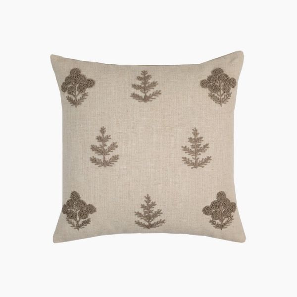 Denzel Cushion - Cotton/Linen Blend - L45 x W45 x H1 cm - Olive Green