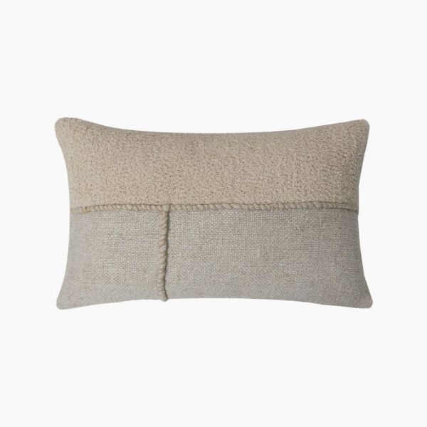 Noel Cushion - Cotton/Boucle - L50 x W30 x H1 cm - Off White