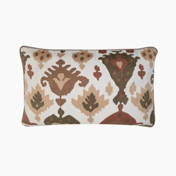 Kaylin Rustic Cotton Cushion - Cotton - L50 x W30 x H1 cm - Brown