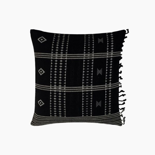 Siyali Cushion - Microfiber Filler - L50 x W50 x H1 cm - Black