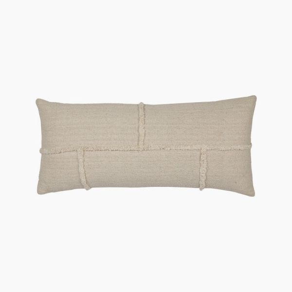Ella Cushion - Feather Filler - L30 x W70 x H1 cm - Beige