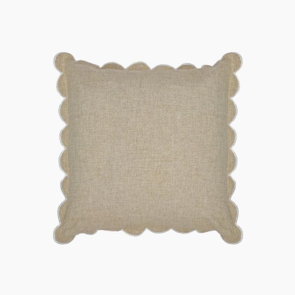Elsie Cushion - Feather Filler - L50 x W50 x H1 cm - Beige